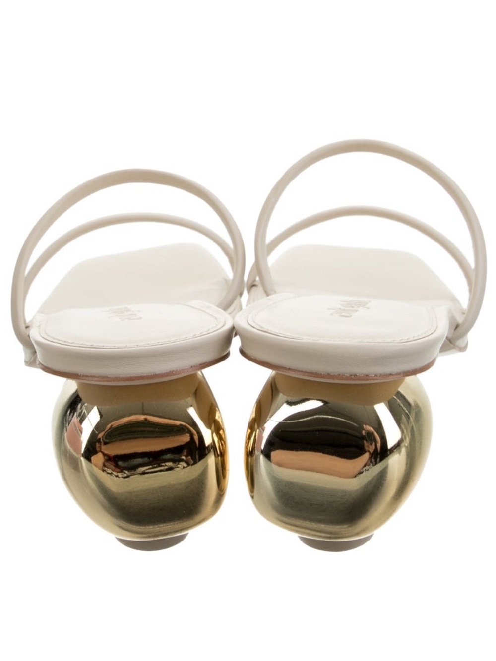 cult gaia Cream Double-Strap Square-Toe Mules - Picture 5 of 6